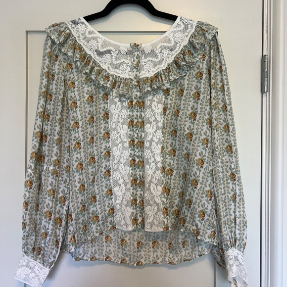 Loveshackfancy Morrison Top Apricot - Picture 3 of 5